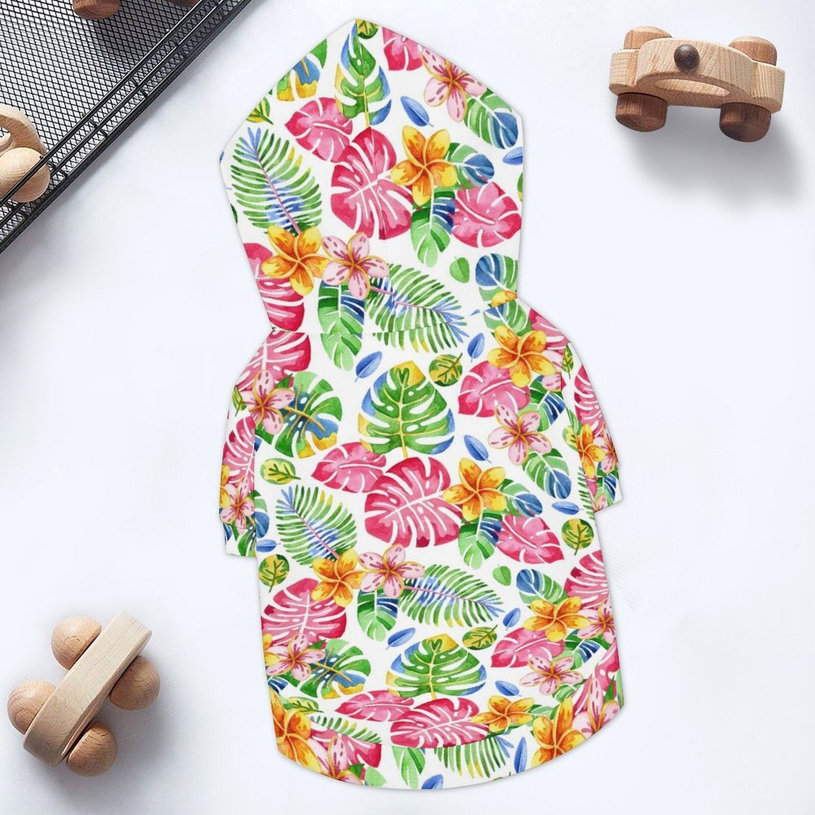 Bright Painted Tropical Pet Hoodie (Small Size)