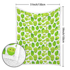 Cute Limes - Double-Layer Fleece Blanket 51"x59"