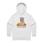 Travel Is Always A Good Idea - Womens Hoodie White Marle Womens Hoodie Printed In Australia