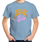 Big Sis, Sister - Kids Youth T-Shirt Carolina Blue Kids Youth T-shirt Printed In Australia