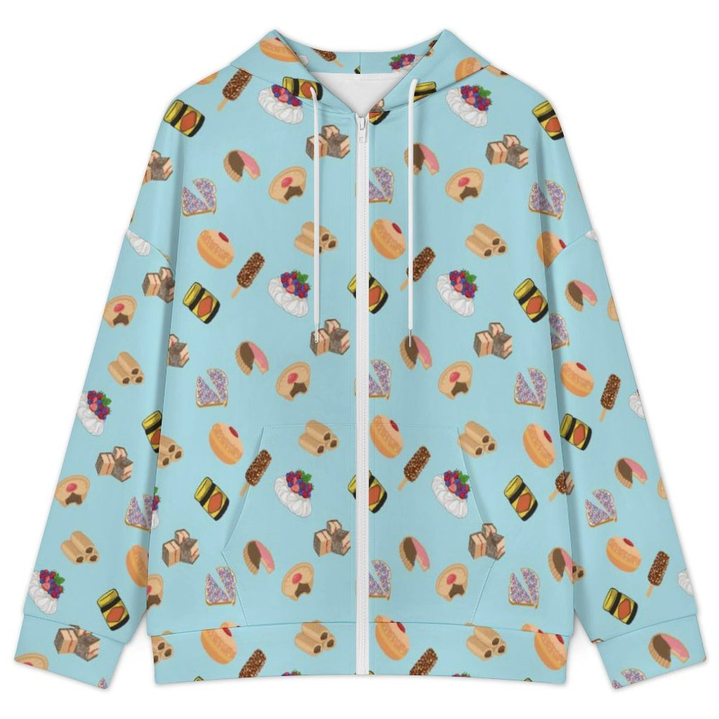 Classic Aussie Food Icons Women's Full-Zip Hoodie
