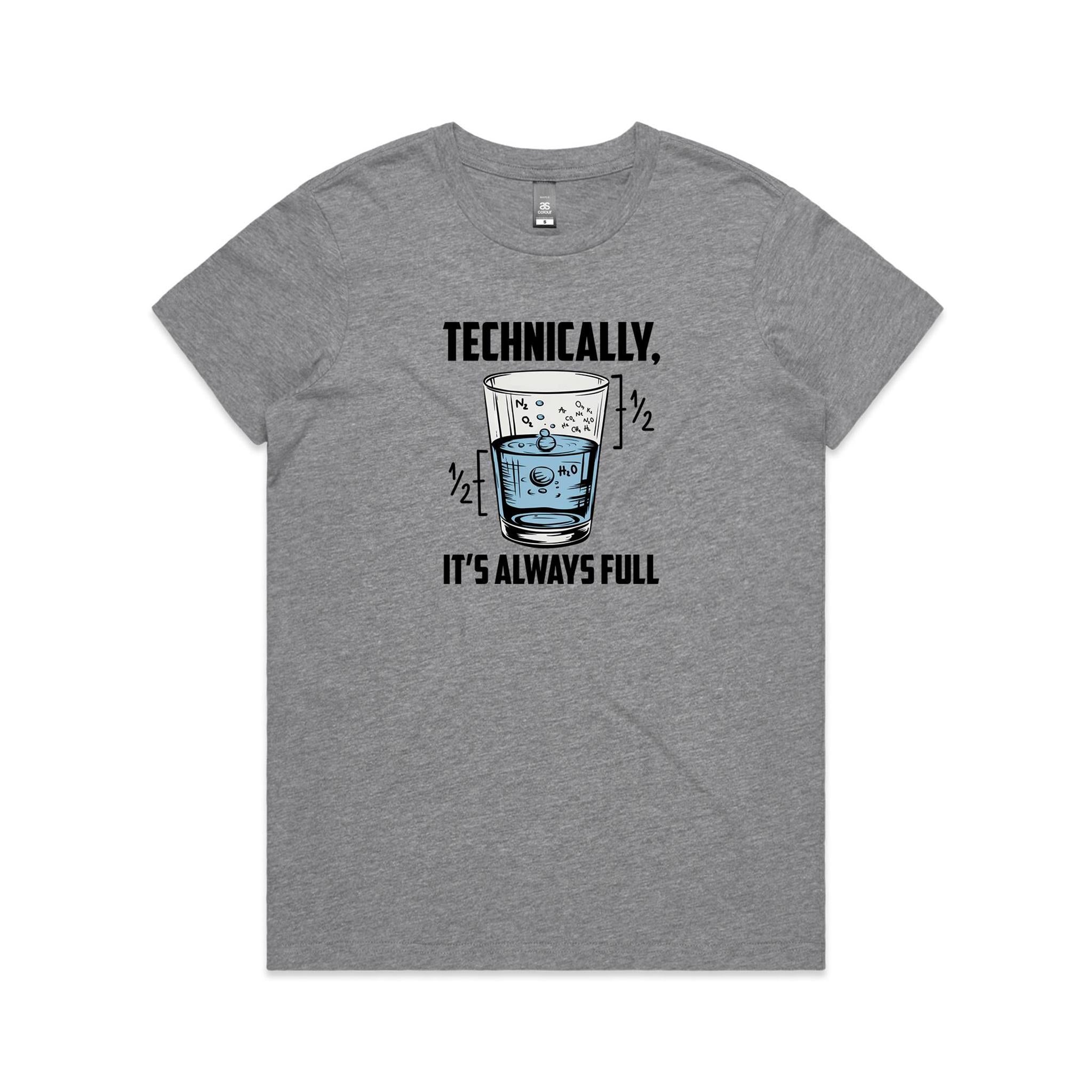 Glass Half Full Women's AS Colour T-shirt