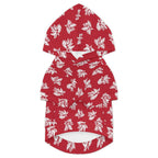 Red Retro Hawaiian Pet Hoodie (Large Size)