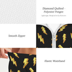 Lightning Bolts Women's Windbreaker Short Set Women's Windbreaker Short Set comic Printed Offshore