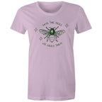 Save The Bees - Womens T-shirt Lavender Womens T-shirt animal Printed In Australia