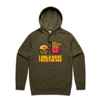 I Only Have Fries For You, Hamburger And Fries - Mens Hoodie Army Mens Hoodie Food Printed In Australia