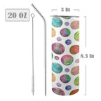 Watercolour Planets 20oz Tall Skinny Tumbler with Lid and Straw