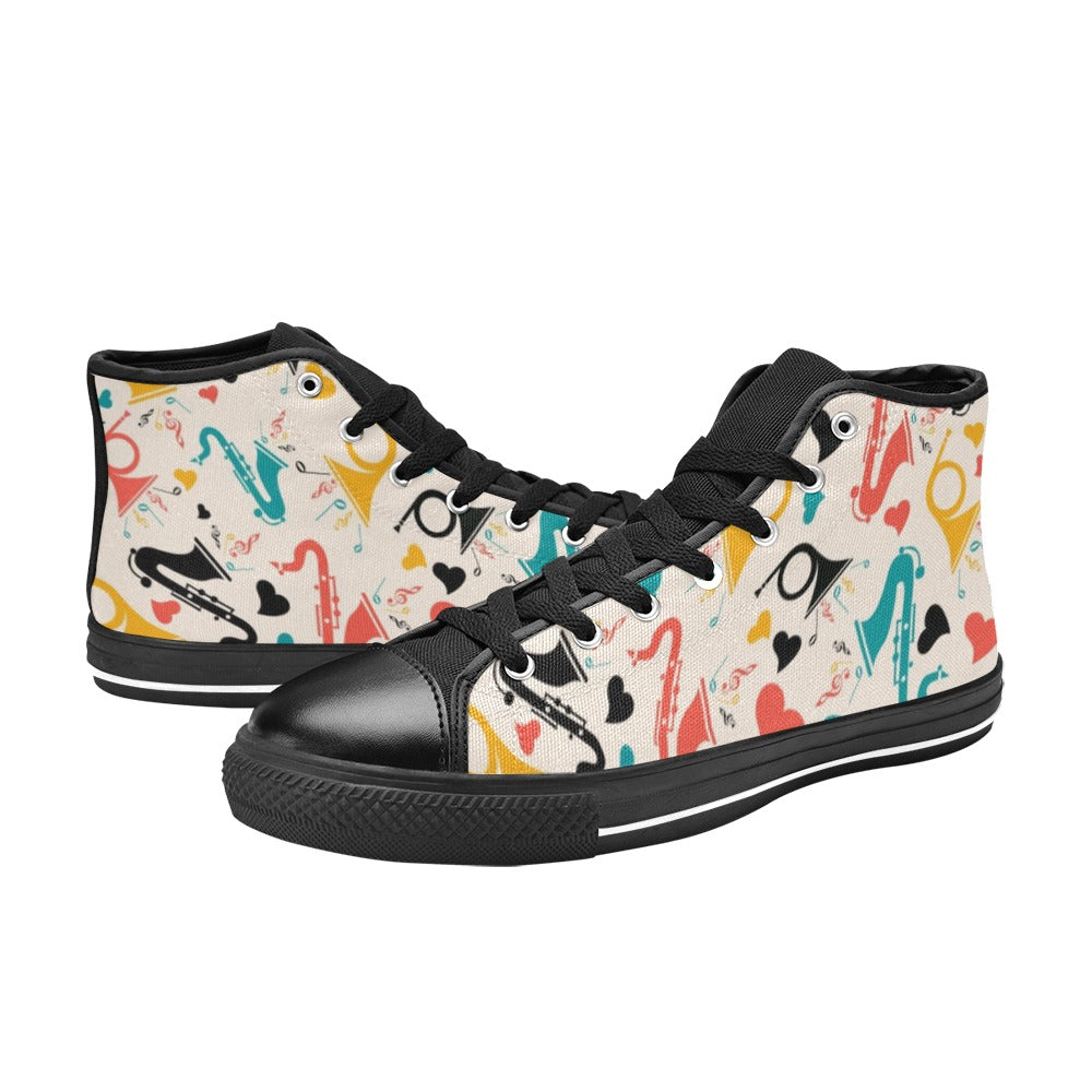 Brass Section - Women's High Top Canvas Shoes