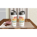 Personalised Dad, The Man Who Has Everything Except A Full Head Of Hair White 15oz Stainless Steel Travel Mug Personalised Travel Mug Dad Globally Fulfilled
