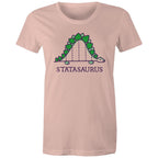 Statasaurus, Maths Women's AS Colour T-shirt Pale Pink Womens T-shirt Maths Printed In Australia
