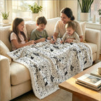 Cat Crowd Colour Your Own Blanket 100×150cm