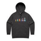 Chess - Womens Hoodie Coal Womens Hoodie Chess Games Printed In Australia