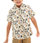 Lots Of Cats - Junior Kids Hawaiian Shirt