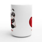 Panda, Love Mode - White 15oz Ceramic Mug 15oz Mug animal Globally Fulfilled Love