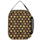 Round Pizzas On Black Backpack, Lunch Bag & Pencil Case Set