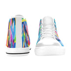 Brushstrokes - Kids High Top Canvas Shoes