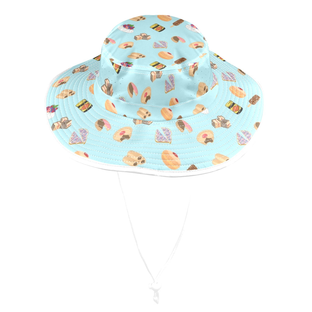 Classic Aussie Food Icons Wide Brim Bucket Hat Wide Brim Bucket Hat Australia Food Printed Offshore