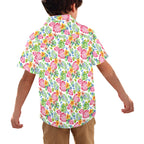 Bright Painted Tropical Junior Kids Hawaiian Shirt