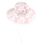 Pink Hawaiian Floral Wide Brim Bucket Hat Wide Brim Bucket Hat Plants Printed Offshore