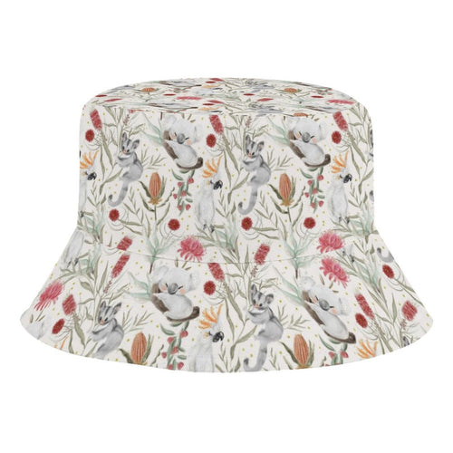 Australian Plants And Animals Kids' Bucket Hat white Kids Bucket Hat animal Printed Offshore