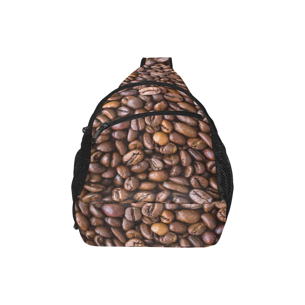 Coffee Beans Chest Bag Cross Body Chest Bag Coffee Printed Offshore