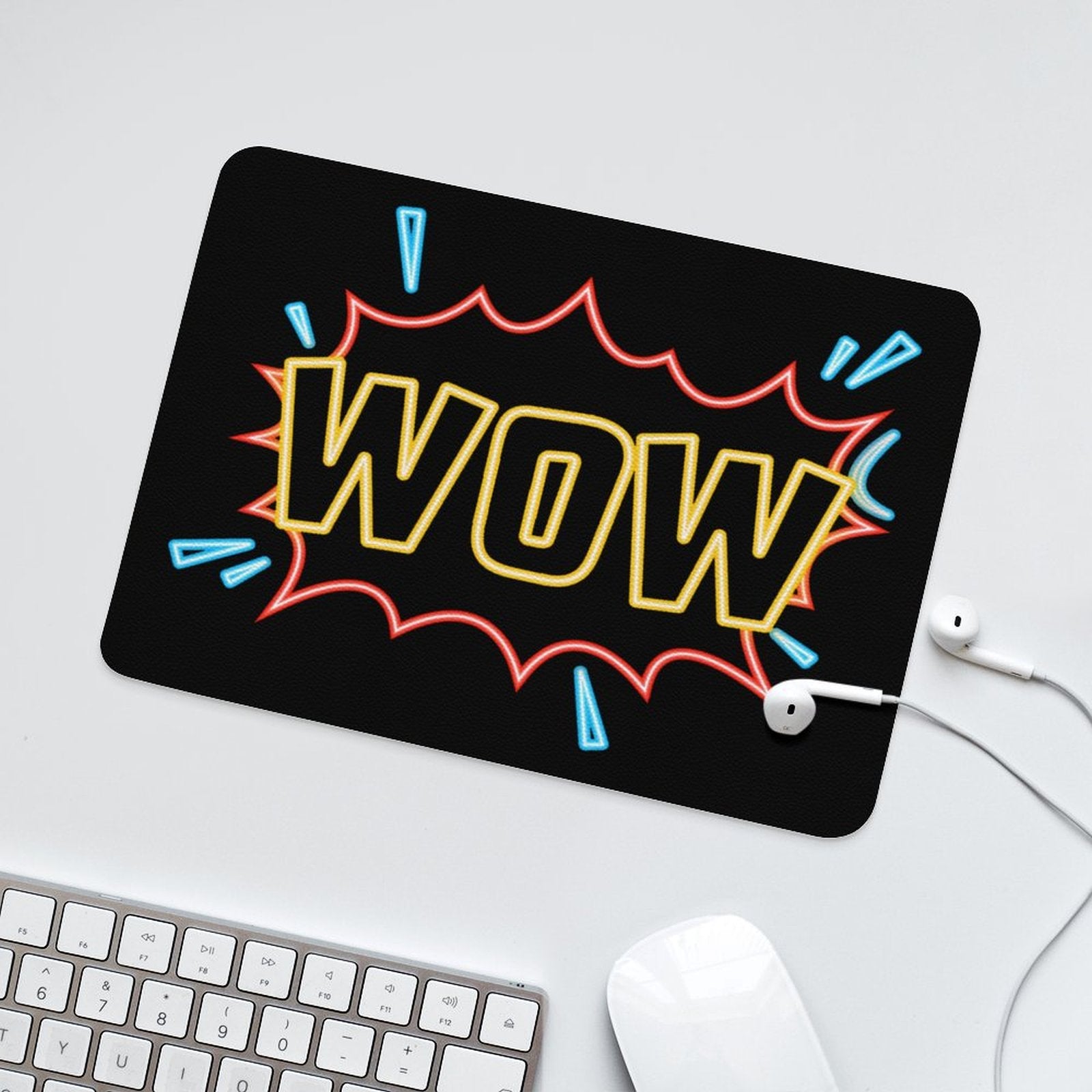 Wow, Comic Book Leather Mouse Pad Leather Mouse Pad comic Printed Offshore