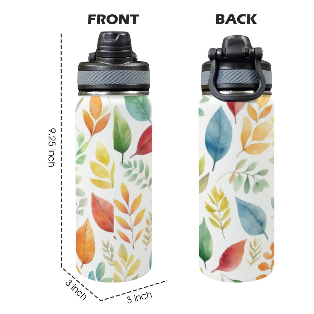 Autumn Leaves - Insulated Water Bottle with Dual-Use Lid (18oz) Insulated Water Bottle with Dual-Use Lid (18oz) Printed Offshore