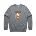 Sweet And Salty, Ice-Cream And Fries AS Colour Stencil Crew Sweatshirt Unisex Gravel Sweatshirt Food Printed In Australia