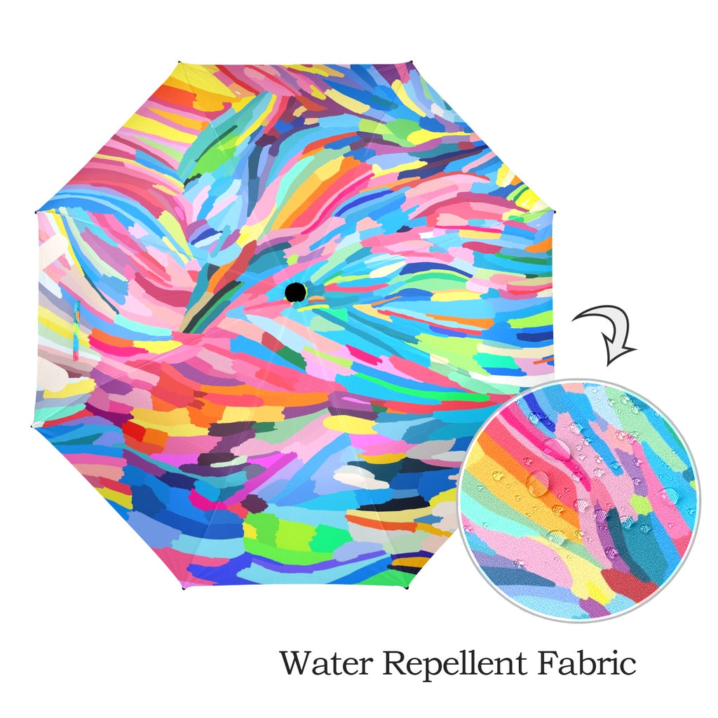 Brushstrokes - Semi-Automatic Foldable Umbrella (Model U12) Semi-Automatic Foldable Umbrella (U12)