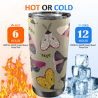 Pretty Moths 20oz Mobile Tumbler with Lid (Black Lock) 20oz Travel Mug animal Printed Offshore
