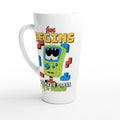 Fun Begins With The Press Of A Button White Latte 17oz Ceramic Mug Default Title Latte Mug Games Globally Fulfilled