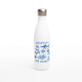 Respect The Locals, Sea Life - White 17oz Stainless Steel Water Bottle Default Title White Water Bottle animal Globally Fulfilled Ocean Surf