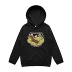Dachshund, I've Got Friends In Low Places Kids AS Colour Hoodie Black Kids Hoodie animal Printed In Australia
