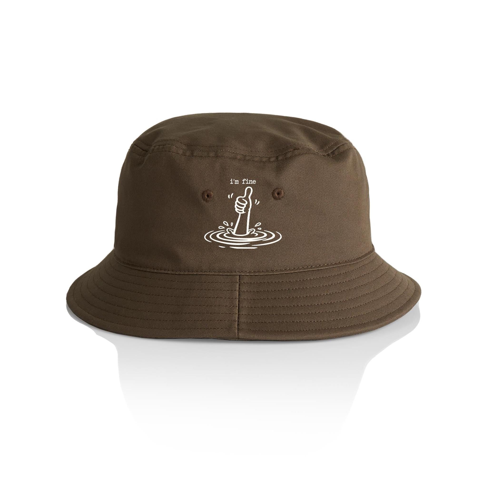I'm Fine Drowning Thumbs Up AS Colour Bucket Hat