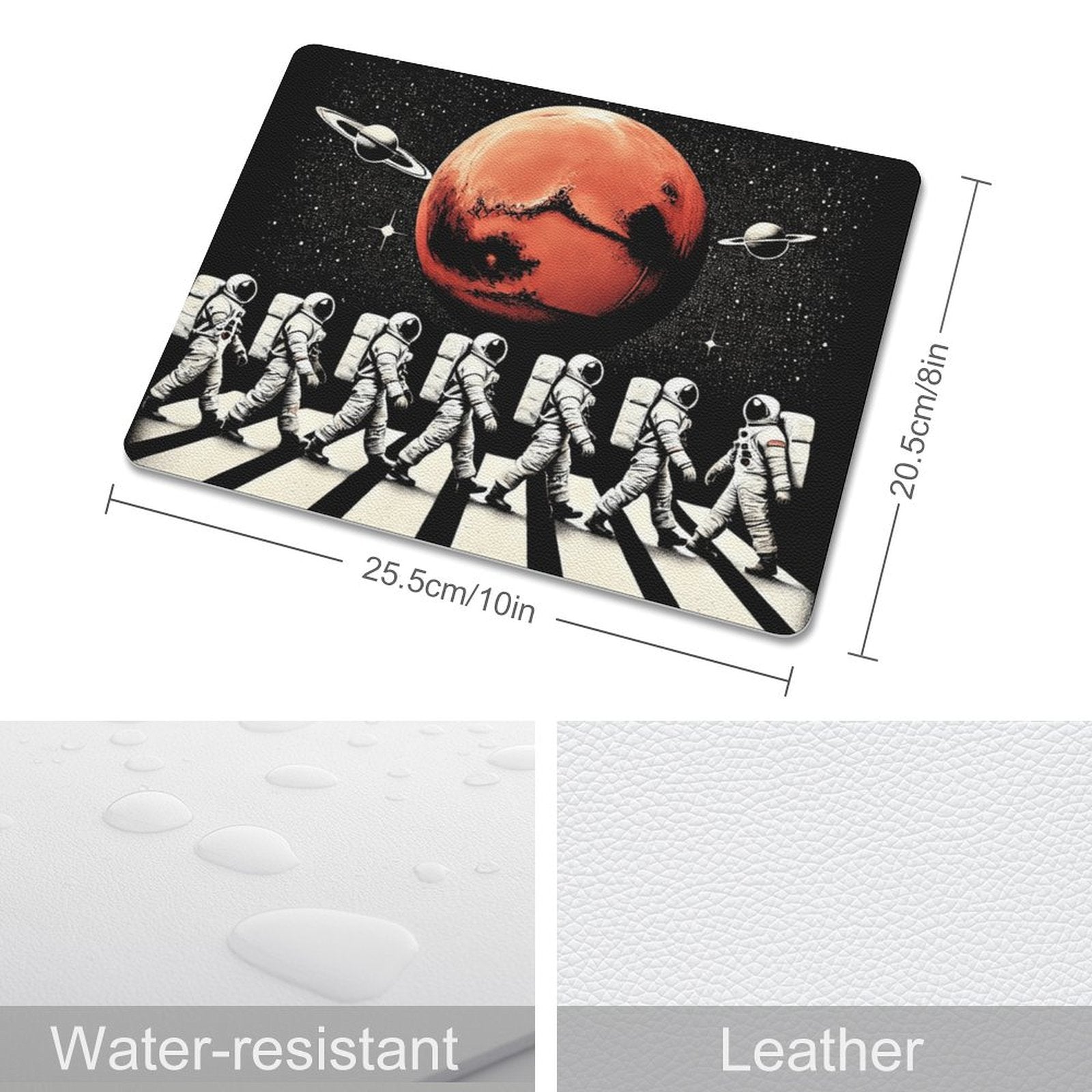 Astronaut Zebra Crossing Leather Mouse Pad Leather Mouse Pad Music Printed Offshore Space