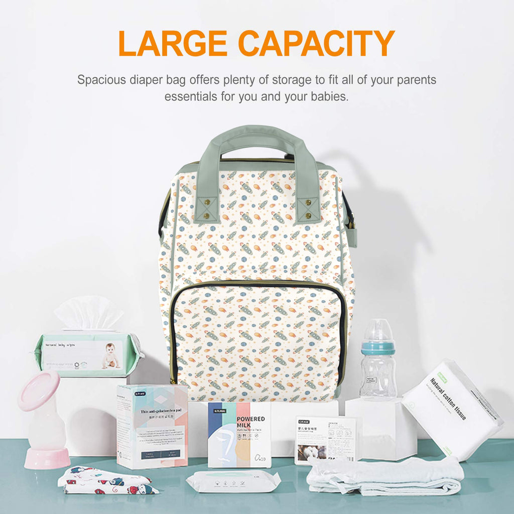 Rockets Multi-Function Backpack, Nappy / Diaper Bag Multi-function Backpack, Nappy / Diaper Bag Printed Offshore Space