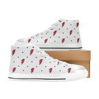 Red Lightning - Men's High Top Canvas Shoes