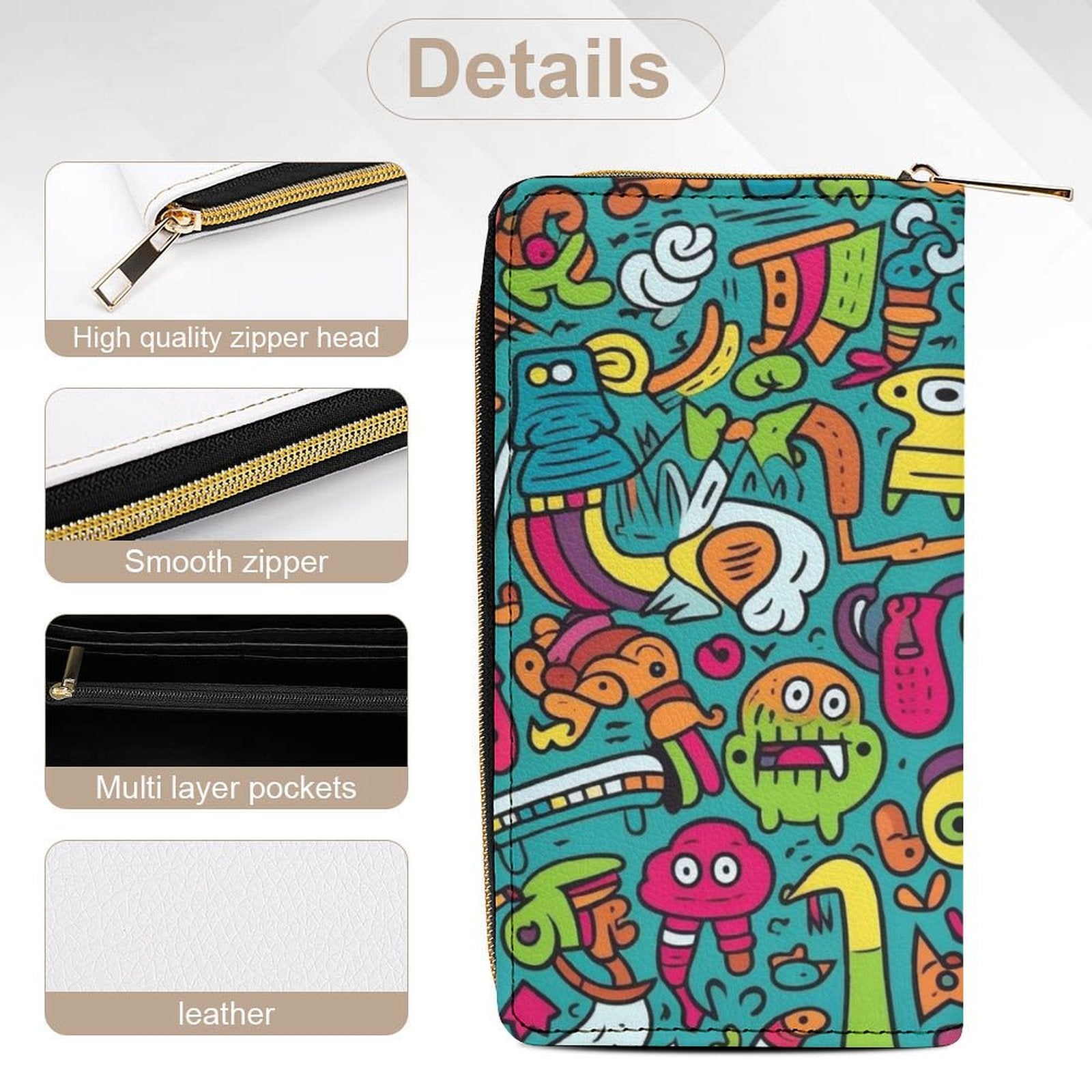Crazy Characters -  PU Leather Wallet