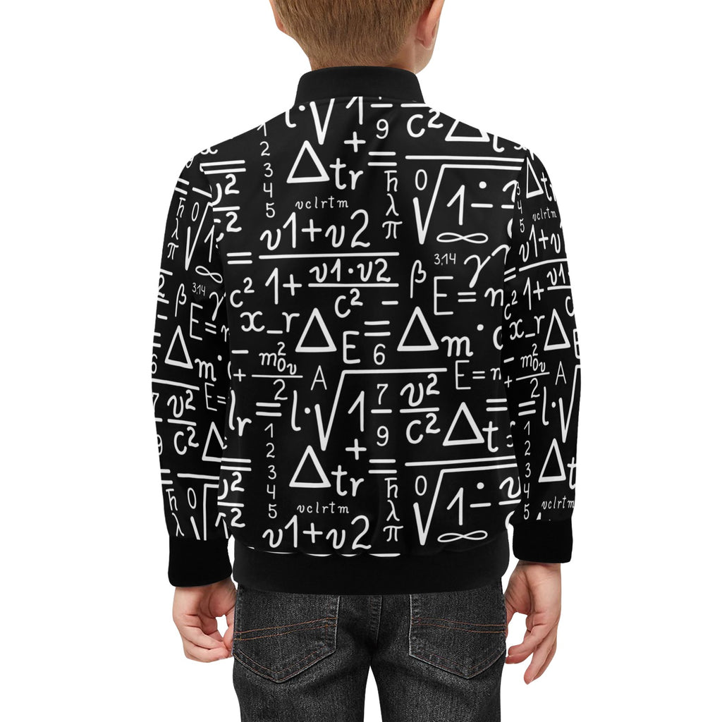 Mathematics Kids Bomber Jacket Kids Bomber Jacket Maths Printed Offshore