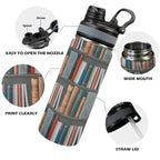 Books - Insulated Water Bottle with Dual-Use Lid (18oz) Insulated Water Bottle with Dual-Use Lid (18oz) Printed Offshore Reading