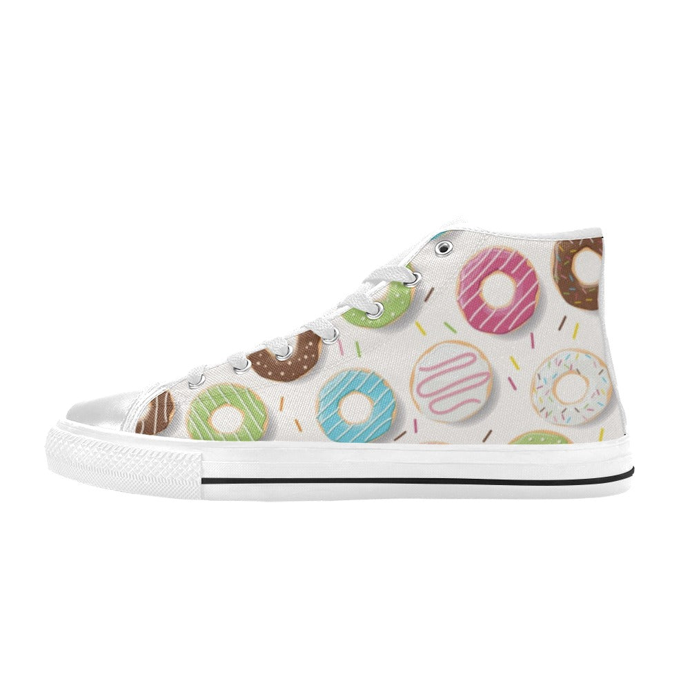 Doughnuts Kids High Top Canvas Shoes