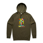 Melting Game Cube - Mens Hoodie Army Mens Hoodie Games Printed In Australia