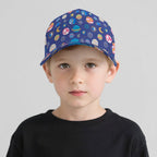 Planets On Blue Kids Baseball Cap Kids Baseball Hat Printed Offshore Space