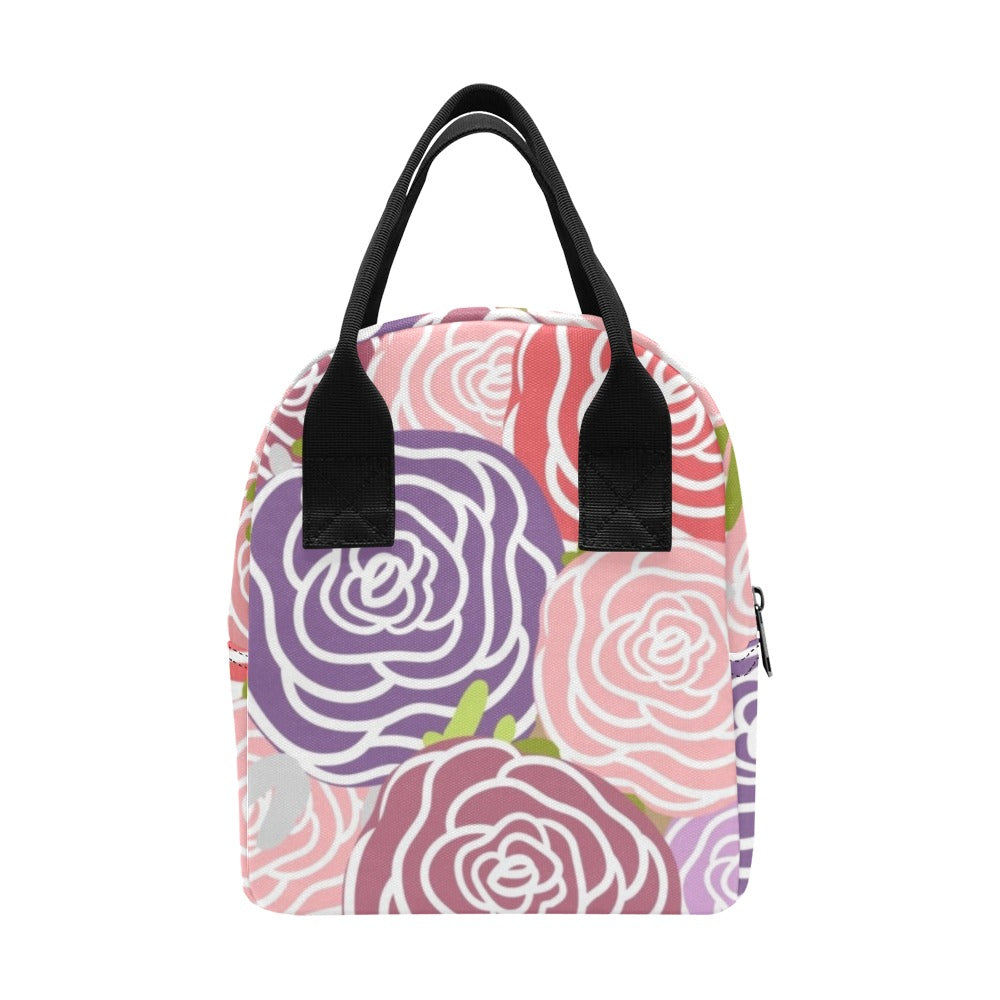 Abstract Roses - Zipper Lunch Bag Zipper Lunch Bag Printed Offshore