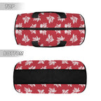 Red Retro Foliage Duffle Bag Duffle Bag Printed Offshore