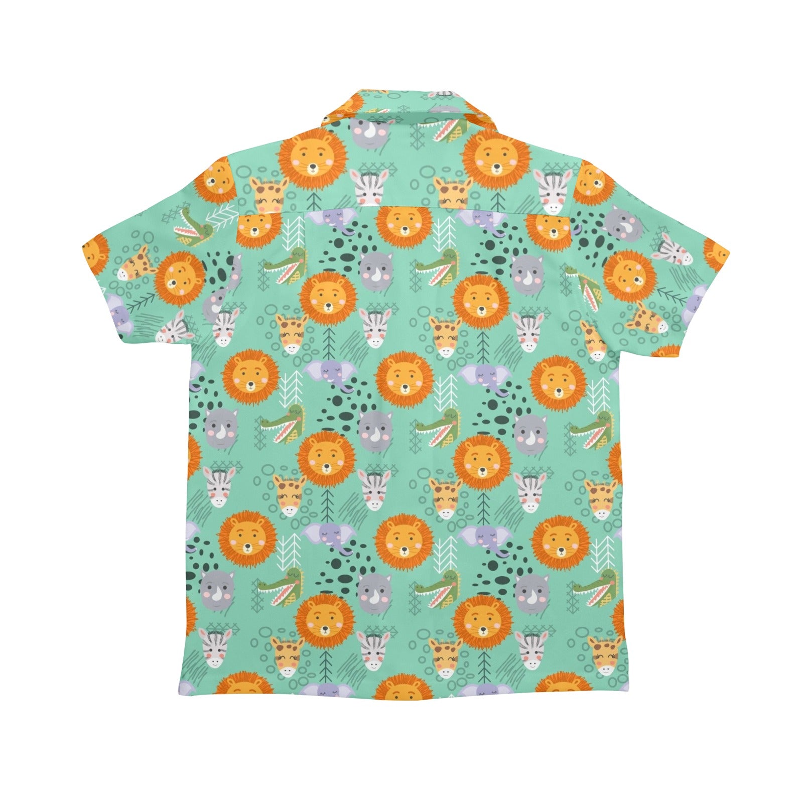 Safari Animals Senior Kids Hawaiian Shirt