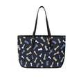 Chess Pattern PU Leather Tote Bag Large One Size Leather Tote Bag-Large Printed Offshore
