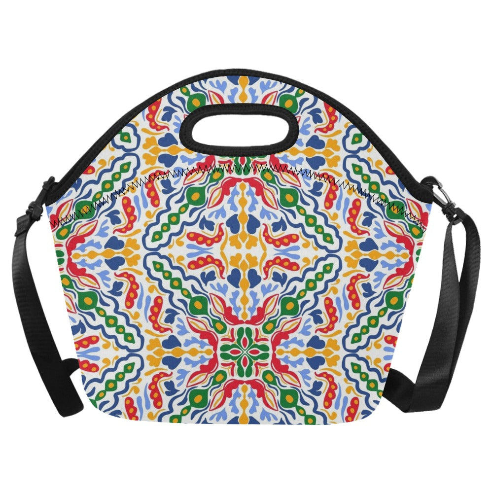 Bright Burst Neoprene Lunch Bag/Large (Model 1669) One Size Neoprene Lunch Bag Printed Offshore