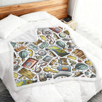 Travel Montage - Double-Layer Fleece Blanket 51"x59"