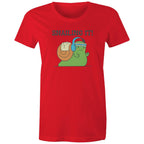 Snailing It - Womens T-shirt Red Womens T-shirt Fitness Printed In Australia